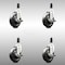 Service Caster 5 Inch 316SS Soft Rubber Swivel 1 Inch Expanding Stem Caster Set Brake SCC SCC-SS316EX20S514-SRS-TLB-1-4 - alternate 1